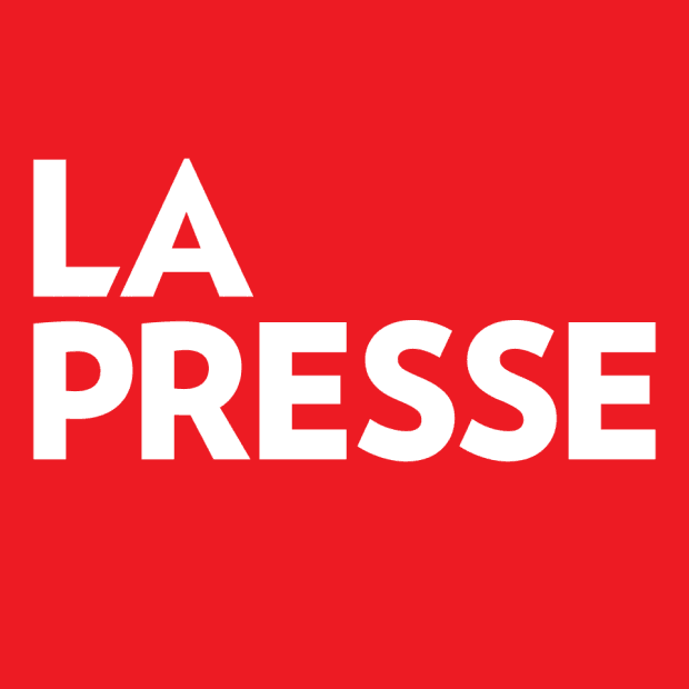 Logo de La Presse en lettres blanches sur un carré rouge.
